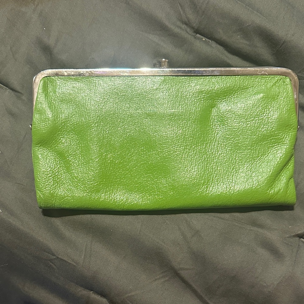 HOBO Vibrant Green Leather Wristlet